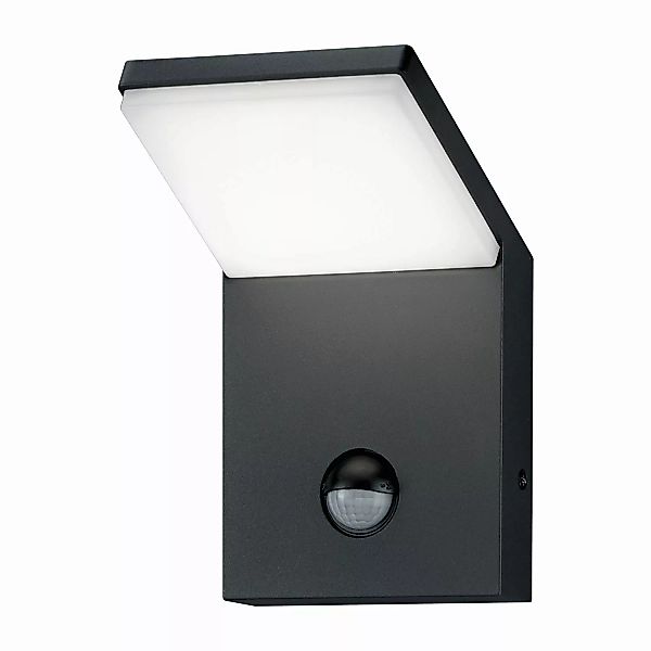 LED Wandleuchte in Anthrazit und Weiß 9W 900lm IP54 mit Bewegungsmelder günstig online kaufen