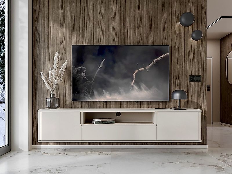 MOEBLINE Lowboard Hängender TV Schrank Kommode RADDIO 180 kaschmir günstig online kaufen