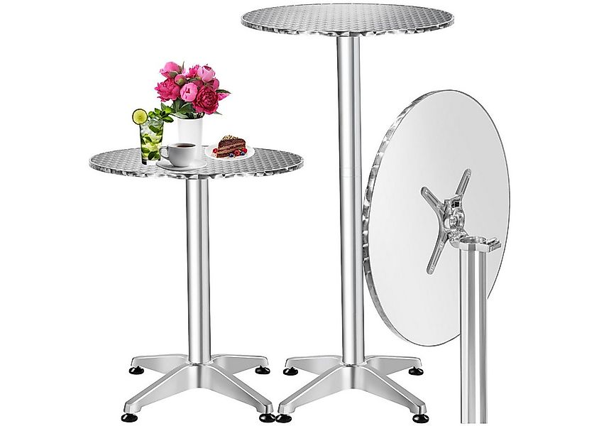 tectake Bistrotisch Aluminium Stehtisch (1-St., 1 tlg), Klappbar, Aluminium günstig online kaufen