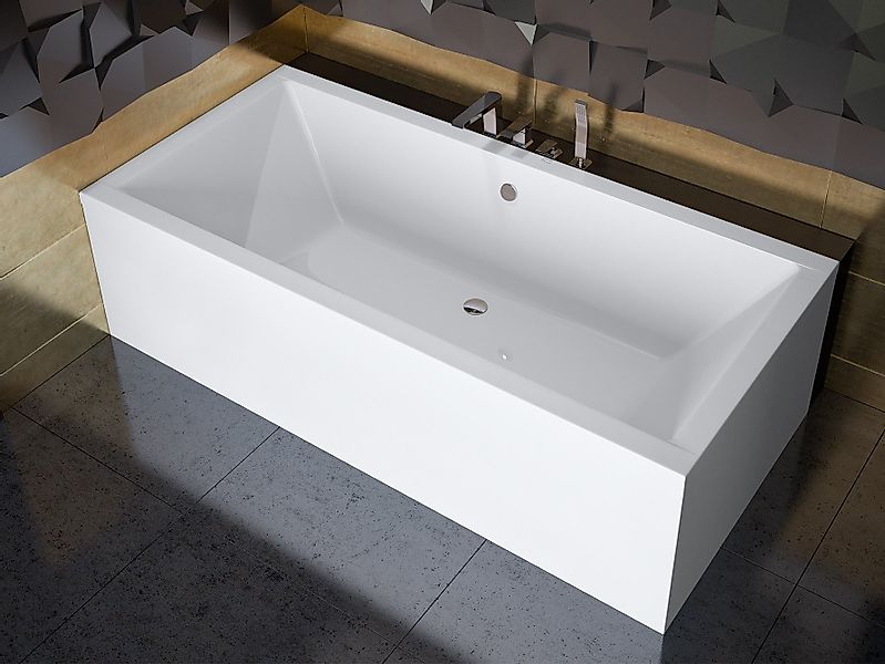 KOLMAN Badewanne Rechteck Quadro 180x80, Ablaufgarnitur günstig online kaufen