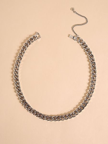 Silber Chunky Chain Halskette günstig online kaufen