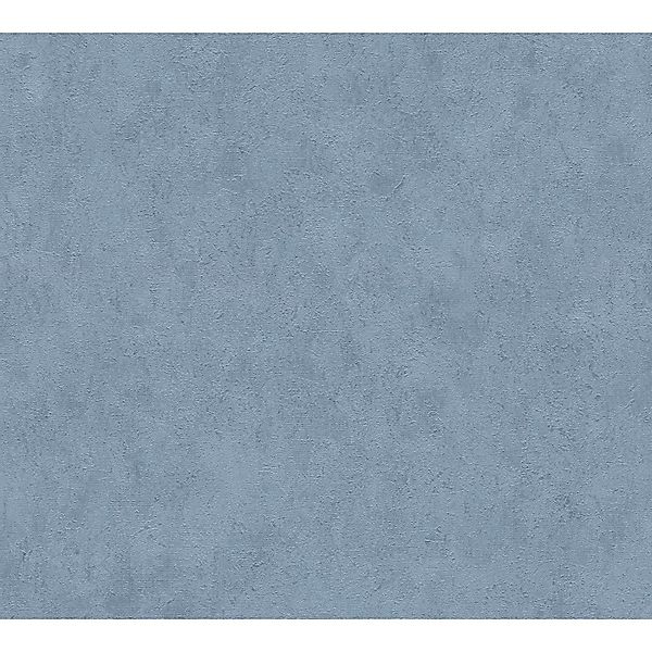 A.S. Creation Vliestapete Uni Putzoptik 10,05 m x 0,53 m Blau FSC® günstig online kaufen