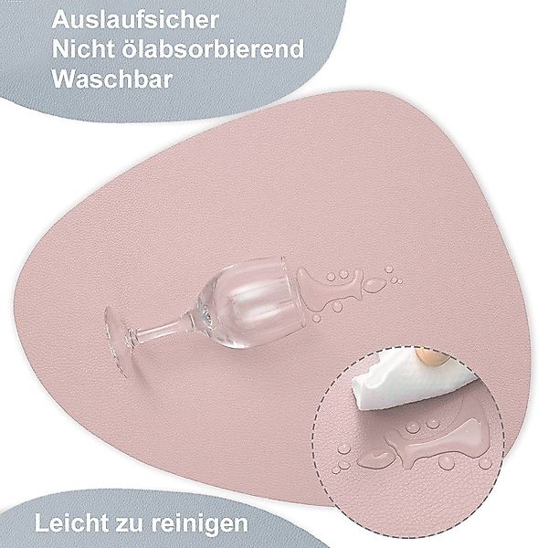 Coonoor Platzset Tischset, Kunstleder, abwischbar, (4-St) günstig online kaufen