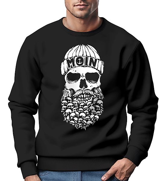 Neverless Sweatshirt Sweatshirt Herren Totenkopf Nordisch günstig online kaufen