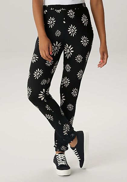 Aniston SELECTED Schlupfhose, mit trendigen Blütenprint allover günstig online kaufen