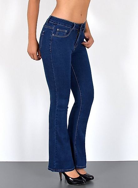 ESRA Bootcut-Jeans Damen Schlagjeans mit weitem Bein und Stretch bis Große günstig online kaufen