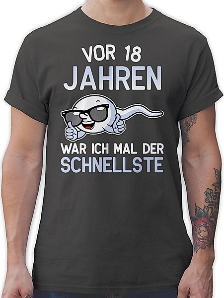 Shirtracer T-Shirt Vor 18 Jahren war ich mal der Schnellste 18. Geburtstag günstig online kaufen