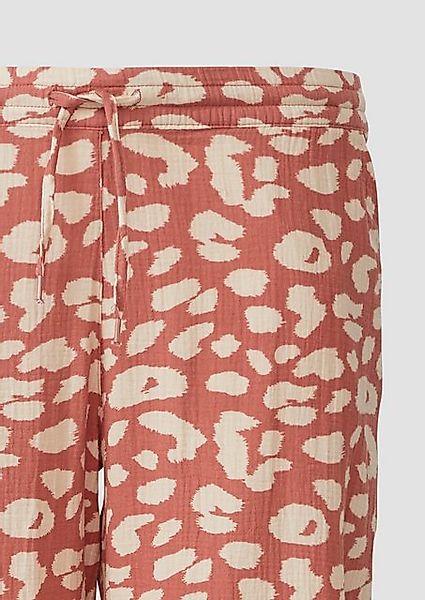 QS Stoffhose Gemusterte Hose aus Musselin günstig online kaufen