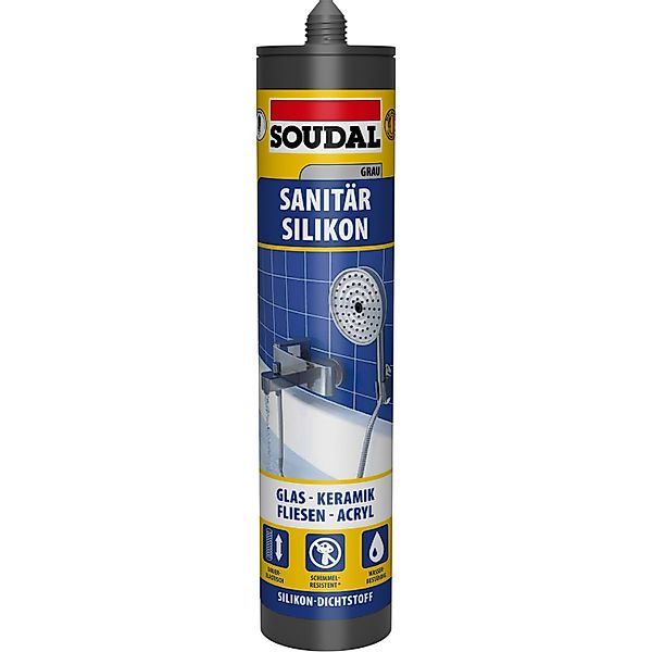 Soudal Dusche & Bad Silikon Grau 300 ml günstig online kaufen