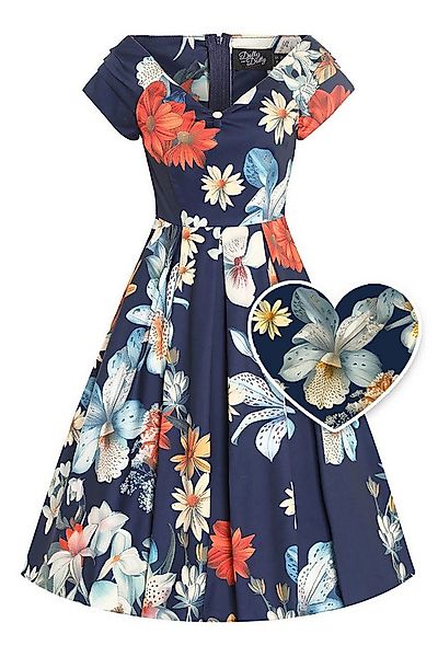 Dolly and Dotty A-Linien-Kleid Lily Tropical Floral Off-Shoulder Vintage Re günstig online kaufen
