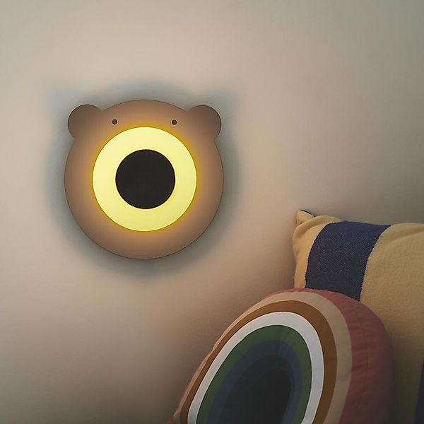 Wandleuchte Bruna Bear in Braun E14 günstig online kaufen
