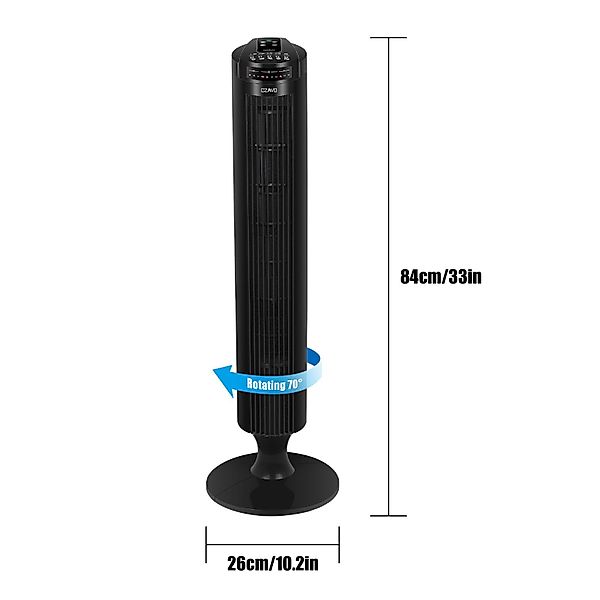 OZAVO Turmventilator 3 Belüftungsmodi, 97,5cm Standventilator günstig online kaufen