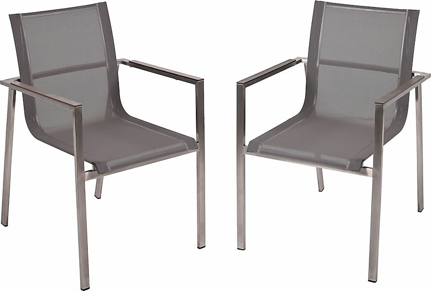 Garden Pleasure Stapelstuhl "SIENNA, 2er Set" (Set) 2 Stk.stapelbar günstig online kaufen