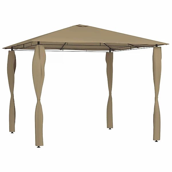 Pavillon Mit Seitenwand 3x3x2,6 M Taupe 160 G/m² günstig online kaufen