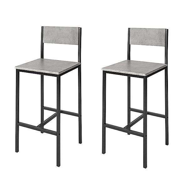 SoBuy 2-er Set Barhocker Barstühle mit Rücken-Lehne Sitzhöhe 67cm FST53-HGx günstig online kaufen