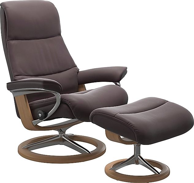 Stressless Relaxsessel "View" Set, Relaxsessel mit Hocker, mit Signature Ba günstig online kaufen