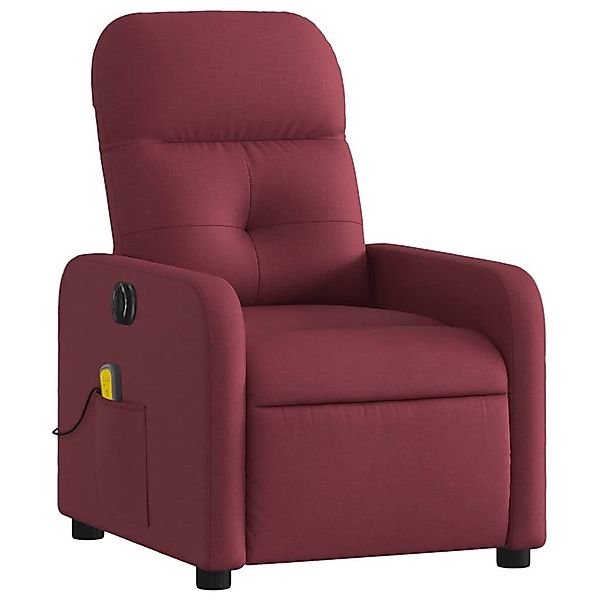 vidaXL Sessel Massagesessel Elektrisch Weinrot Stoff günstig online kaufen