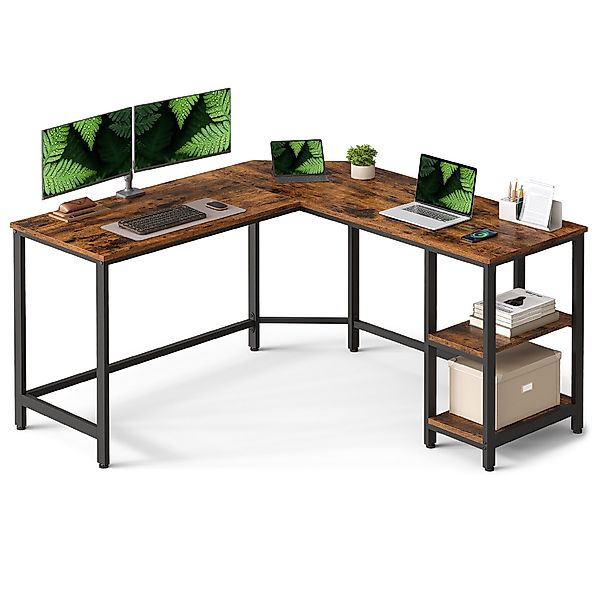 VASAGLE Schreibtisch Computertisch, 130/138 cm, L-förm günstig online kaufen