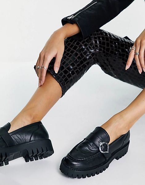 ASRA – Fantasy – Robuste Loafer aus schwarzem Leder günstig online kaufen