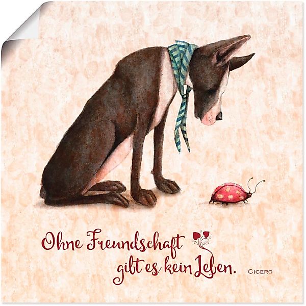 Artland Wandbild "Lebensweisheit Freundschaft", Tiere, (1 St.), als Alubild günstig online kaufen