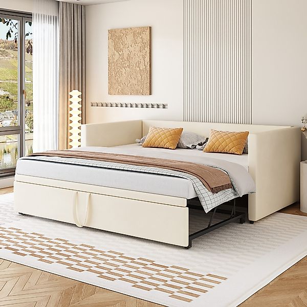 STILVORA Schlafsofa Polsterbett 90×200+180×200 Jugendbett Tagesbett günstig online kaufen