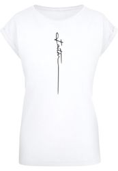 Merchcode T-Shirt "Merchcode Damen Ladies Faith Extended Shoulder Tee" 1 St günstig online kaufen