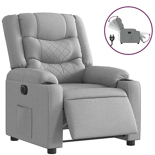 vidaXL Relaxsessel Elektrisch Hellgrau Stoff 3206567 günstig online kaufen