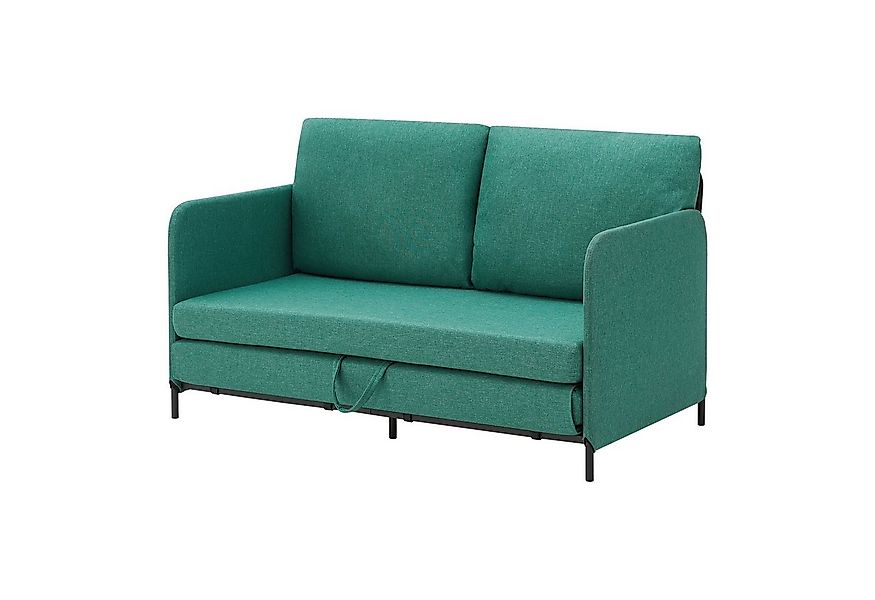 en.casa Schlafsofa, »Soini« mit Liegefunktion 2-Sitzer 78x125x67 cm Grün günstig online kaufen