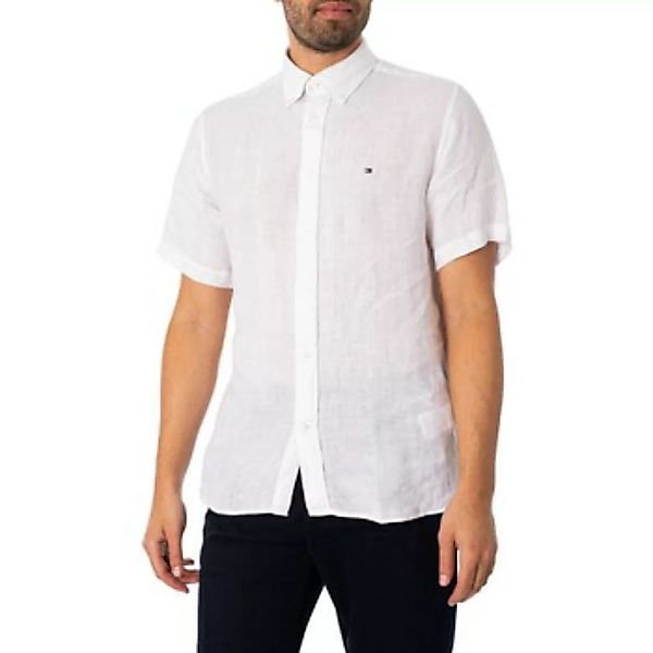 Tommy Hilfiger  Kurzarm Hemdbluse Kurzarmhemd aus Pigment-Syed-Leinen günstig online kaufen