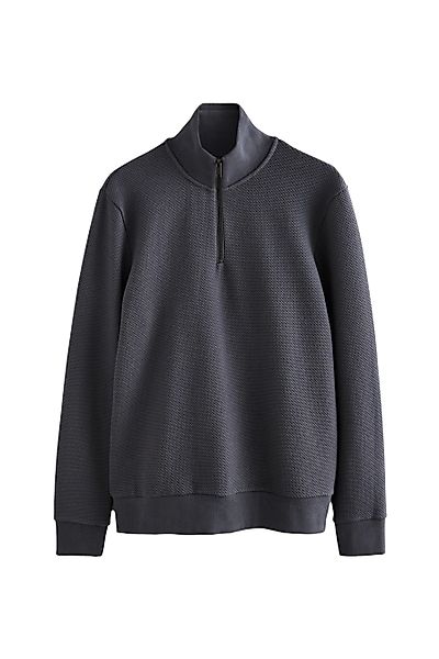 Next Sweatjacke Struktierte Sweatshirtjacke mit Reißverschluss günstig online kaufen