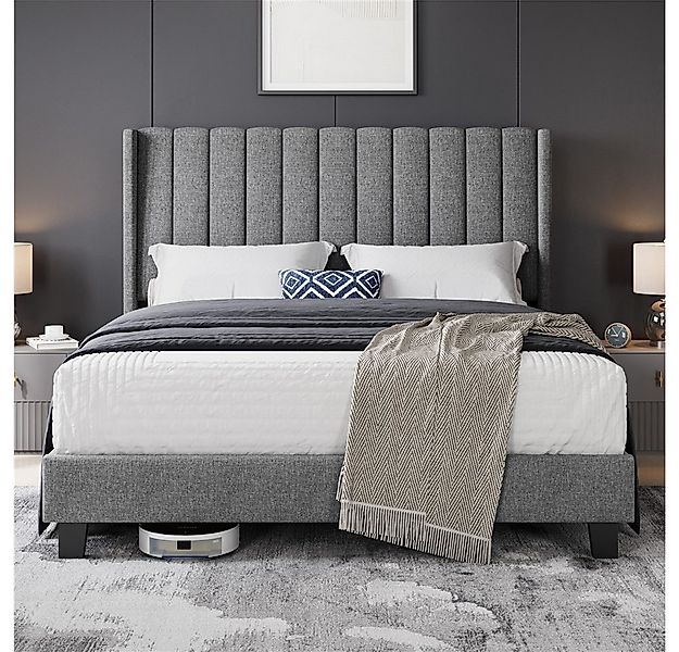 Yaheetech Polsterbett 140/160 x 200 cm, Doppelbett Familienbett Bettgestell günstig online kaufen