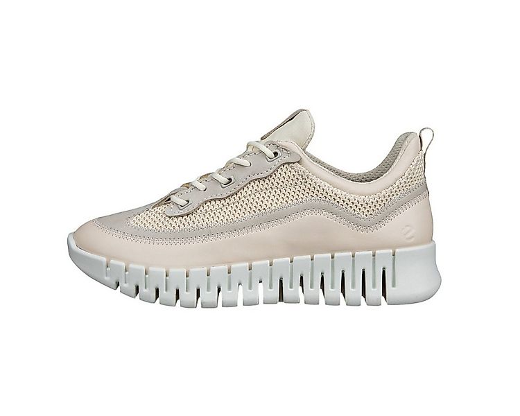 Ecco Gruuv Lea (atmungsaktiv Textil) limestone Damen Sneaker günstig online kaufen
