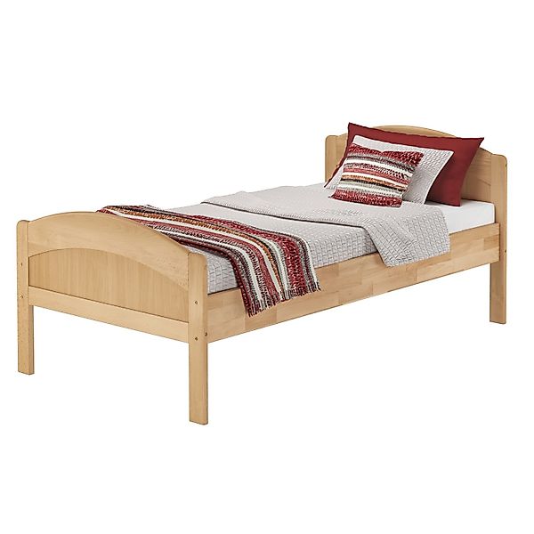 Erst-Holz Seniorenbett Gästebett Einzel Buche Massiv 100 x 200 Geschwungen günstig online kaufen