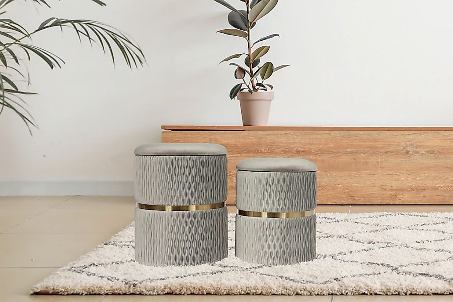 Kayoom Sitzhocker "Hocker Milas 2er-Set, Praktischer und versteckter Staura günstig online kaufen