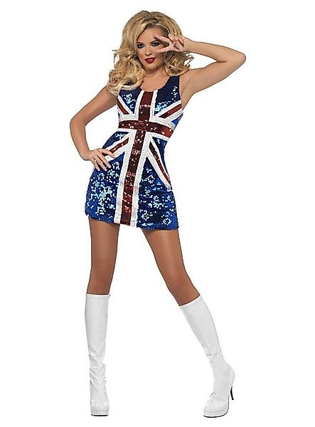 Smiffys Kostüm Rule Britannia 60s Minikleid, Für 90s Spicegirls und Swingin günstig online kaufen