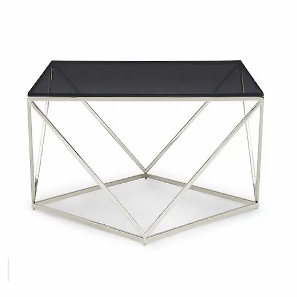 Leonique Couchtisch "Aria", Couchtisch, eckig, Chrom, Rauchglas, Edelstahlg günstig online kaufen
