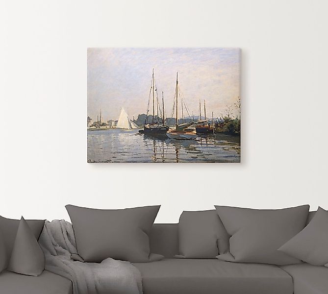 Artland Leinwandbild "Segelboote in Argenteuil. Gegen 1872/73", Boote & Sch günstig online kaufen