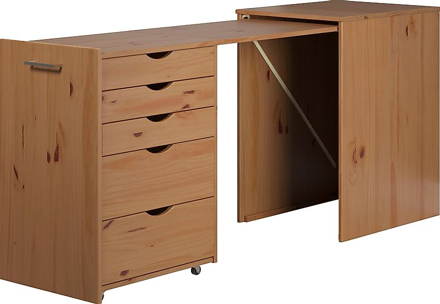 INTER-FURN Regal-Schreibtisch Voltera (1-St), kleiner Massivholz günstig online kaufen