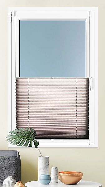 Kutti Plissee "Brisa" Lichtschutz ohne Bohren verspannt Klemmfix, Sichtschu günstig online kaufen