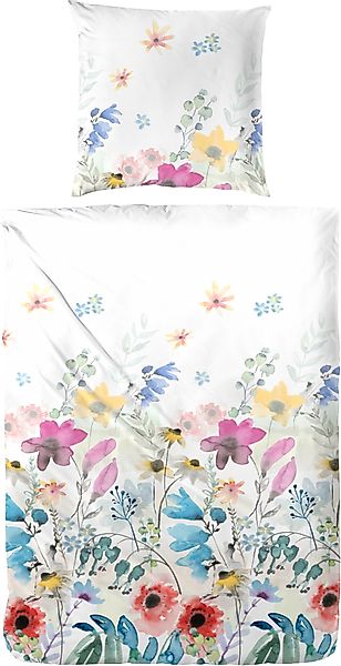 Primera Bettwäsche "Mako-Satin-Bettwäsche Alpine Garden" 2 Stk. tlg. mit ku günstig online kaufen