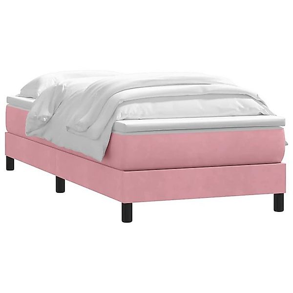 vidaXL Bett Boxspringbett mit Matratze Rosa 80x210 cm Samt günstig online kaufen