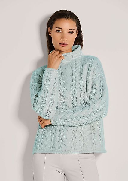 MADELEINE Strickpullover Stilvoller Grobstrickpullover mit Zopfmuster günstig online kaufen