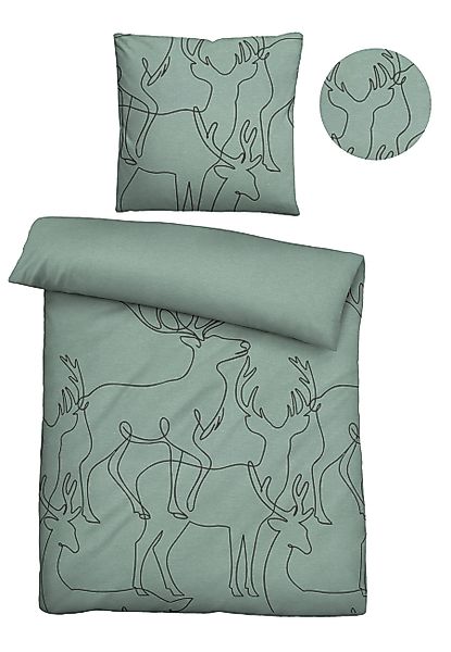 Biberna Bettwäsche 0840517, Flanell, 2 teilig, günstig online kaufen