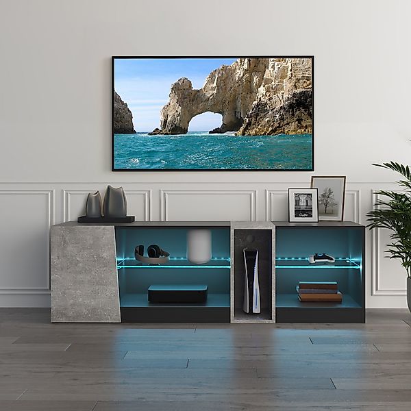Mondeer Lowboard LED TV-Schrank, Breite 140cm günstig online kaufen