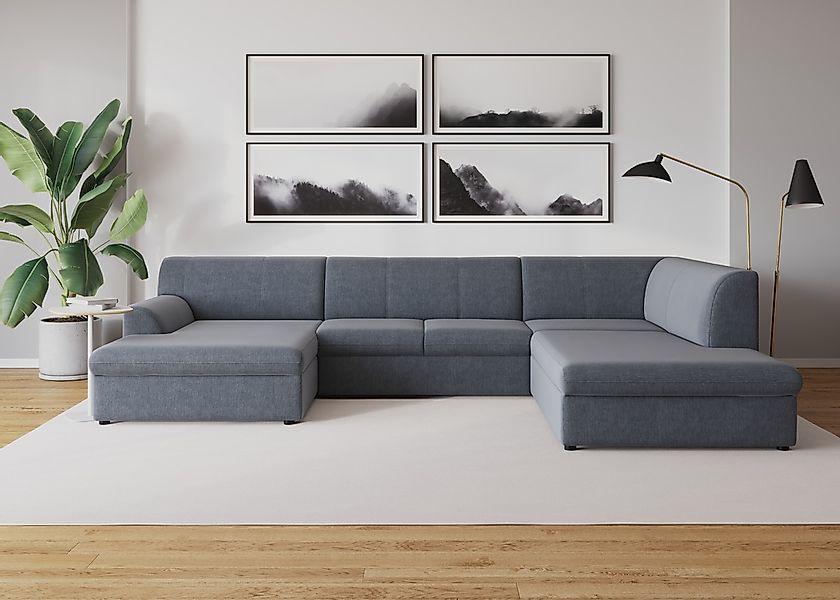 DOMO collection Wohnlandschaft "Topper, elegant und zeitlos, komfortabel, U günstig online kaufen