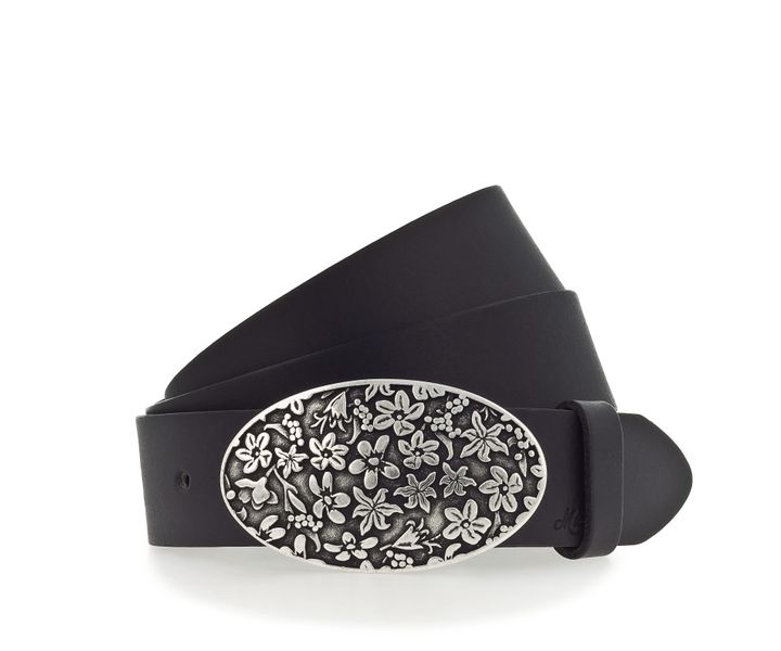 MUSTANG Koppelgürtel Florale Koppelschließe in mattem Silber, 3,5 cm günstig online kaufen