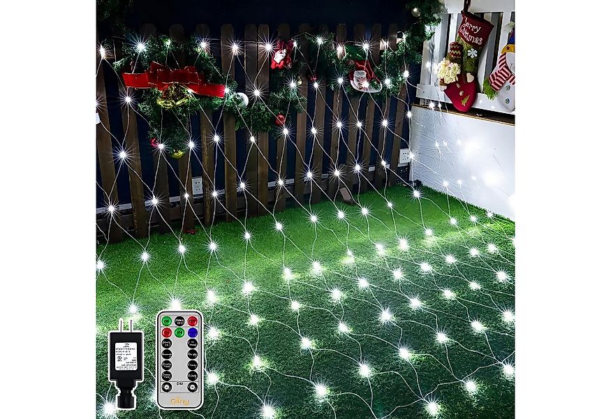 Ollny LED-Lichternetz, 200-flammig, Wasserdicht, Timer, Dimmfunktion und En günstig online kaufen