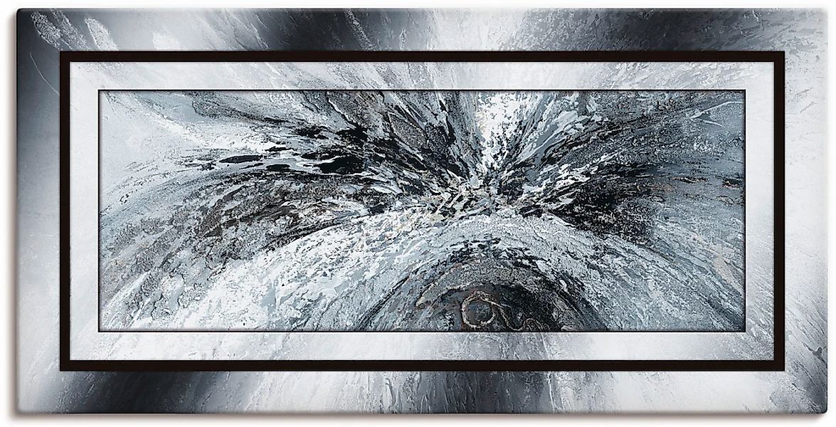 Artland Wandbild "Schwarz - weiß abstrakt 1" Muster 1 Stk. tlg. als Alubild günstig online kaufen