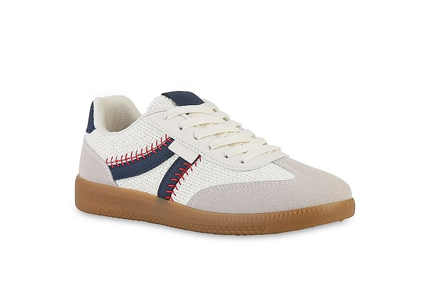 VAN HILL 841520 Sneaker Damen Sneaker Low Schnürer Bequeme Freizeit Strick günstig online kaufen