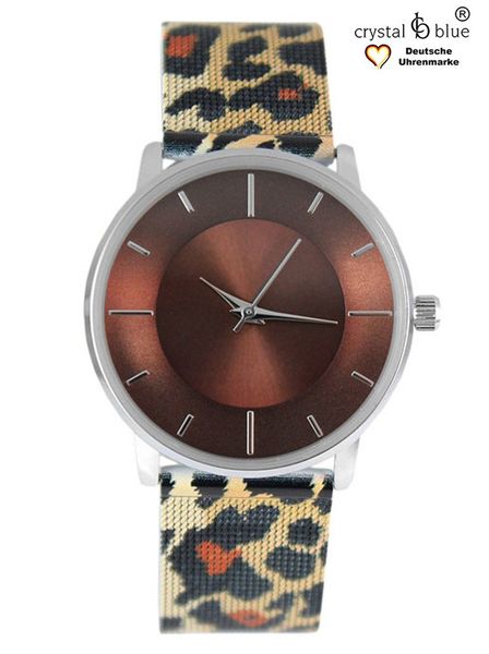 crystal blue Quarzuhr Damenuhr analog Milanaise günstig online kaufen